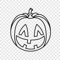 Halloween, carving, pumpkin, decoration icon svg