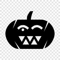 Halloween, carved pumpkin, spooky, Halloween decoration icon svg