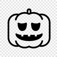 Halloween, Schnitzerei, Kürbis, Dekoration symbol