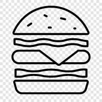 hamburger, fast food, junk food, unhealthy icon svg