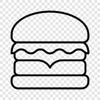 hamburger, beef, beef patty, cheese icon svg