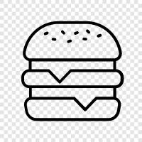 hamburger, cheeseburger, patty, beef icon svg