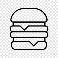 hamburger, sandwich, American, fast food icon svg