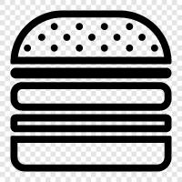 hamburger, beef, beef patty, beef burger icon svg