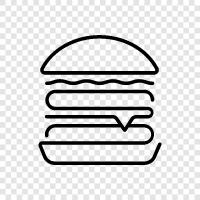 hamburger, beef, patty, slider icon svg