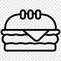 hamburger, beef, patty, beefburger icon svg