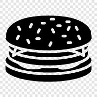 hamburger, sandviç, hamburger sandviç, peynirli hamburger ikon svg