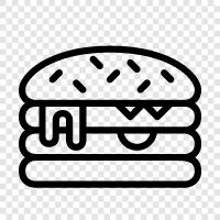 hamburger, beef, sandwich, meat icon svg