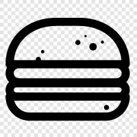 hamburger, beef, beef patty, beef burger icon svg