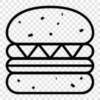 hamburger, beef, patty, sandwich icon svg