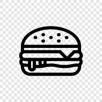 hamburger, sandwich, American, fast food icon svg