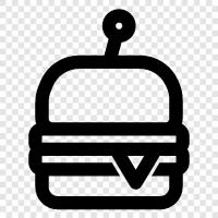 hamburger, beef, beef patty, beef sandviç ikon svg