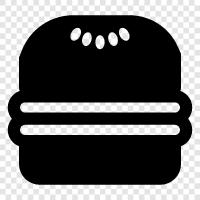 hamburger, peynirli hamburger, tavuk burger, balık burger ikon svg