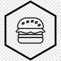 hamburger, beef, bun icon svg