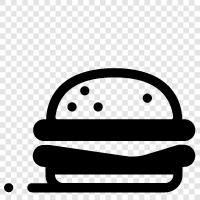 hamburger, beef, beef patty, sandwich icon svg