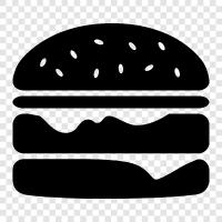 hamburger, burger, patty, beef ikon svg