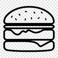 hamburger, burger, sandviç, yiyecek ikon svg