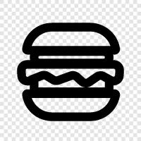 hamburger, beef, patty, burger ikon svg