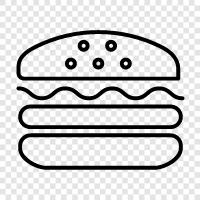 Hamburger helper, Hamburger buns, Hamburger toppings, Hamb icon svg