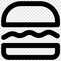 Hamburger, Whopper, Cheeseburger, Wholegrain Burger icon svg