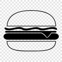 Hamburger joint, Hamburgers, Patty, Beef icon svg