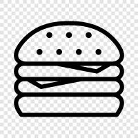 hamburger eklemleri, hamburger tarifleri, hamburger toppingleri, hamburger ikon svg