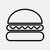 Hamburger, Cheeseburger, Whopper, Double Whopper icon svg