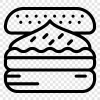 Hamburger, Whopper, Whoppers, Günstiges symbol