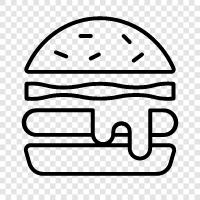 Hamburger, Fast Food, Günstiges Essen symbol