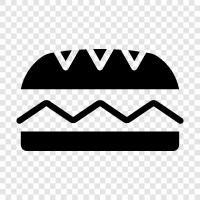 Hamburgers, American, Fast food, Cheap icon svg