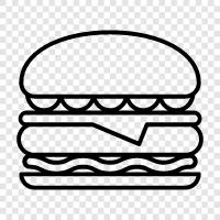 Hamburgers, Cheeseburgers, Whopper, Double Whopper icon svg