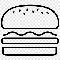 Hamburgers, Burger, Fast food, Fast food restaurants icon svg