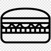 Hamburgers, Fast food, Cheap food, Grilled icon svg