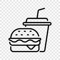 Hamburgers, French Fries, Soft Drinks, Fast Food icon svg