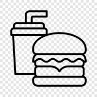 Hamburgers, Fast Food, Menu, Prices icon svg