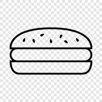 Hamburgers, Hot Dogs, Sausages, Sandwiches icon svg