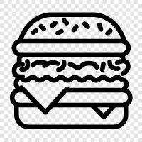 Hamburger, McDonalds, Fast food, Amerikan ikon svg