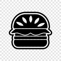 Hamburgers, Fast food, Snacks, Cheap icon svg