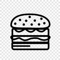 Hamburgers, American, Fast Food, Cheap icon svg