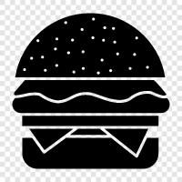 Hamburgers, Hot Dogs, Sausages, Bacon icon svg