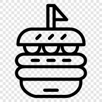 Hamburgers, Fast food, Cheap food, Hamburger icon svg