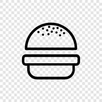 Hamburgers, Fast Food, Restaurants, Hamburger icon svg