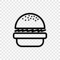 Hamburgers, fast food, hamburger place, hamburger stand icon svg