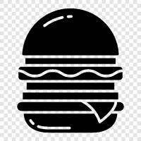 Hamburger, Fast food, Ucuz yemek, Hamburger ortak ikon svg