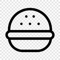 Hamburger, Hamburger Rezept, Gegrillte Hamburger symbol