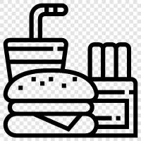 hamburgers, fries, chicken, fastfood icon svg