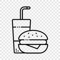 hamburgers, french fries, pizza, tacos icon svg