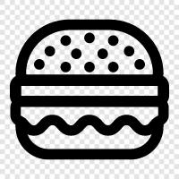 Hamburgers, Burger, Grilled, Juicy icon svg