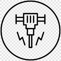 Hammer, Bau, Abriss, Abrissunternehmer symbol