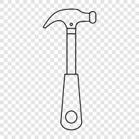 hammering, construction, tool, equipment icon svg